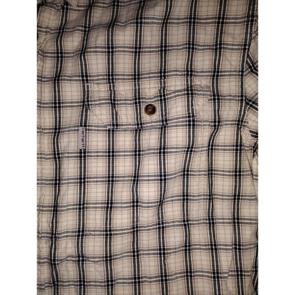 Carhartt Men's Plaid Short Sleeved Relaxed Fit Button Up Shirt Size XL - Picture 4 of 5